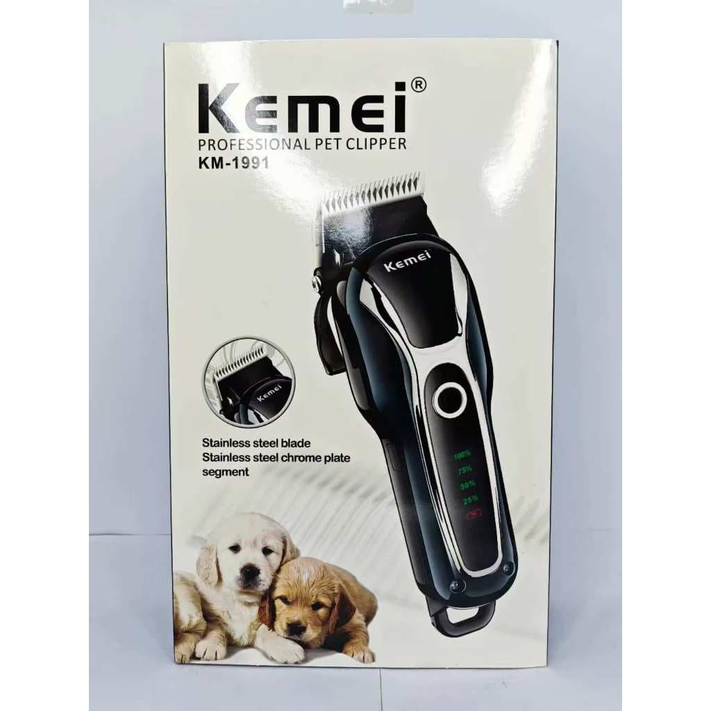 Maquininha Para Tosar Cachorros Profissional Kemei Km-1991