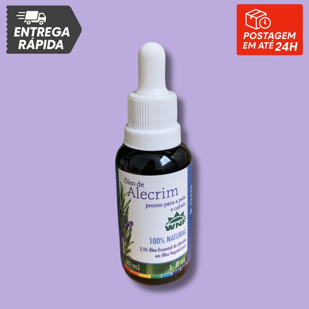 Óleo de ALECRIM pronto para pele 100% Natural – 30ml - WNF