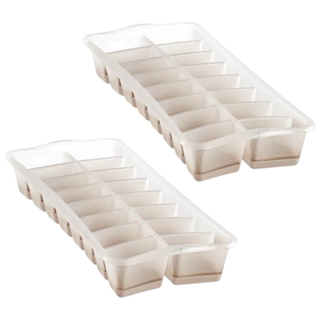 2X Forma Para Cubo Ice Gelo Rígida E Flexível Fundo Silicone Solta Fácil