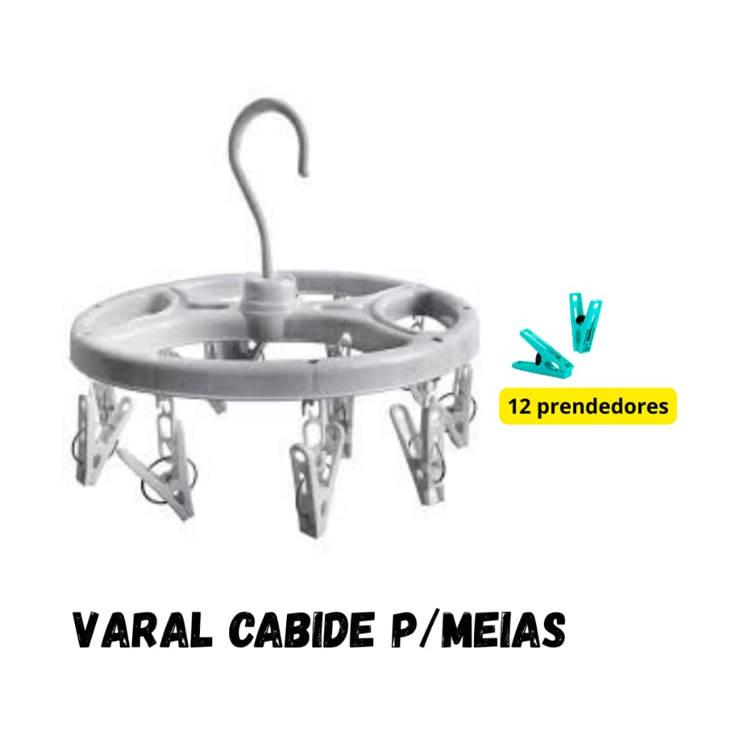 Varal Roupa Intima com 12 Prendedores Compacto e Portátil Varal Meias Mini Varal calcinhas