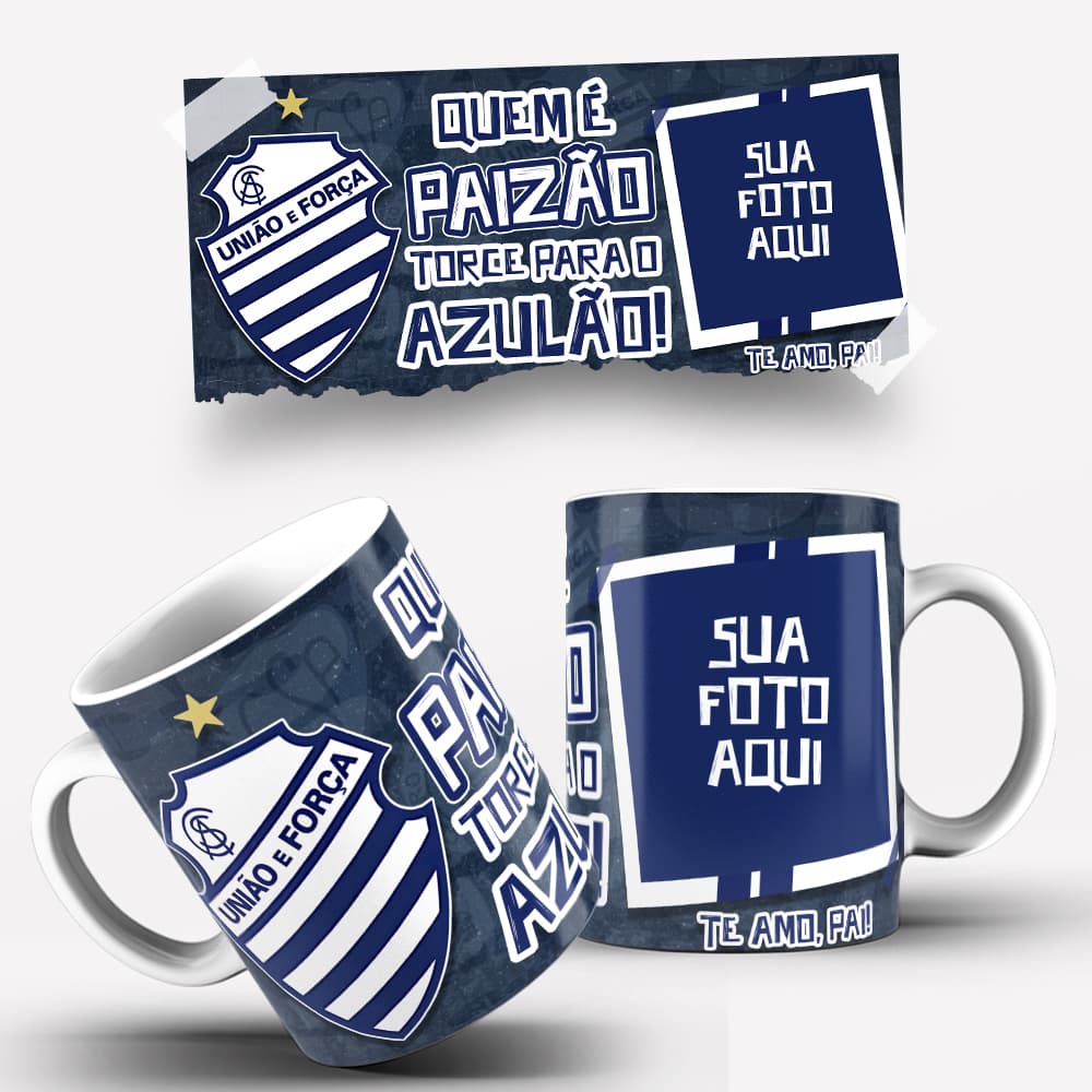 Caneca do CSA Dia dos Pais Personalizada com Foto Caneca CSA