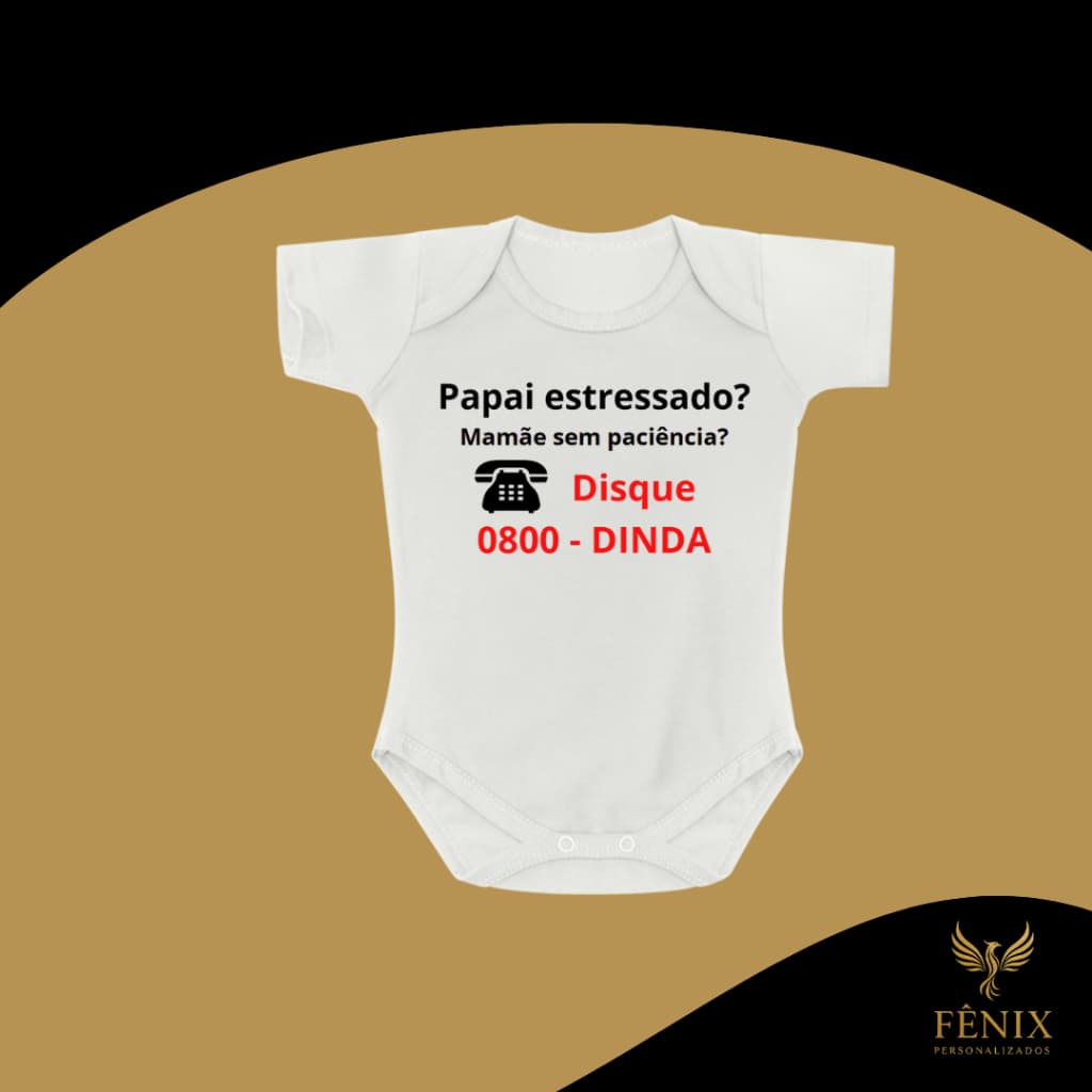 Body De Bebê Personalizado Frases Criativo Infantil Branco Engraçado Humor Dinda Dindo Vovó Vovô