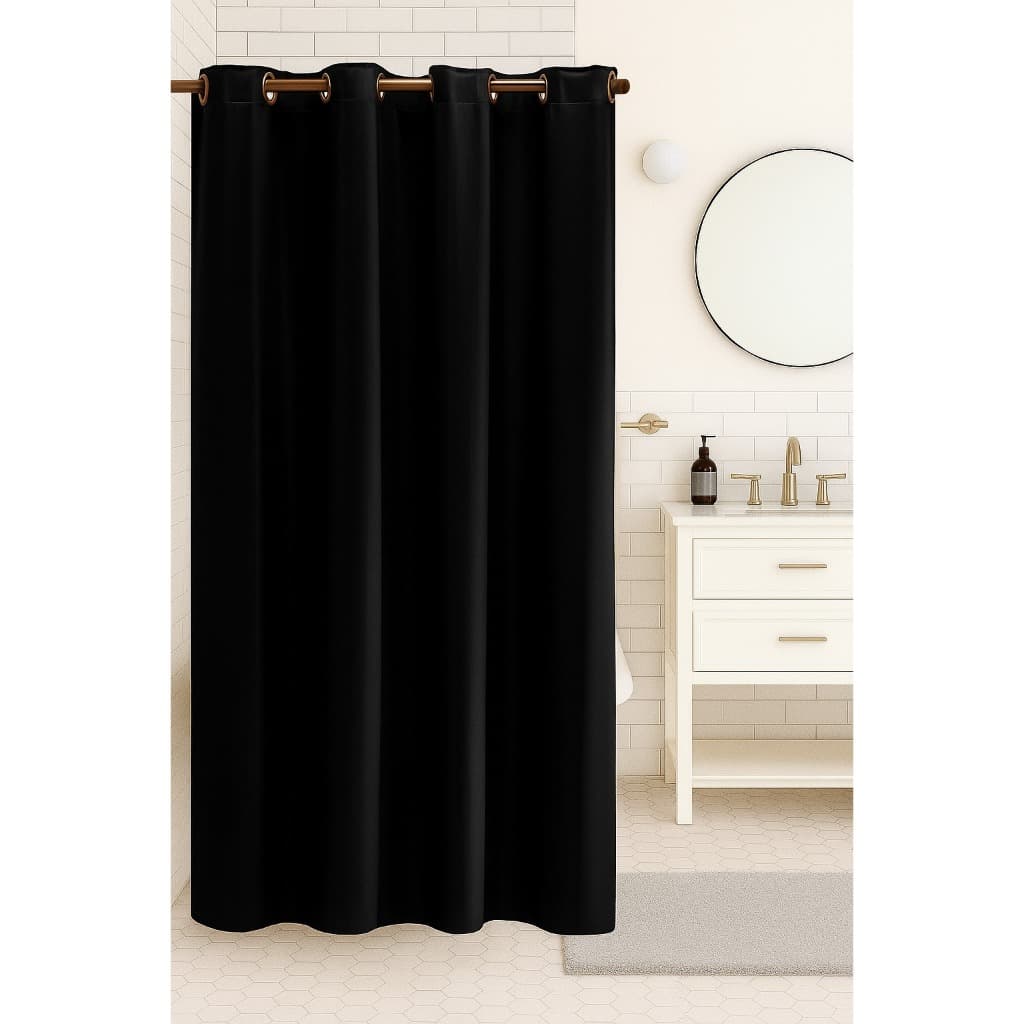 Cortina Box De Banheiro 1,40 M X 1,80 M Pvc Blackout Antimofo Impermeável Praticidade Na limpeza