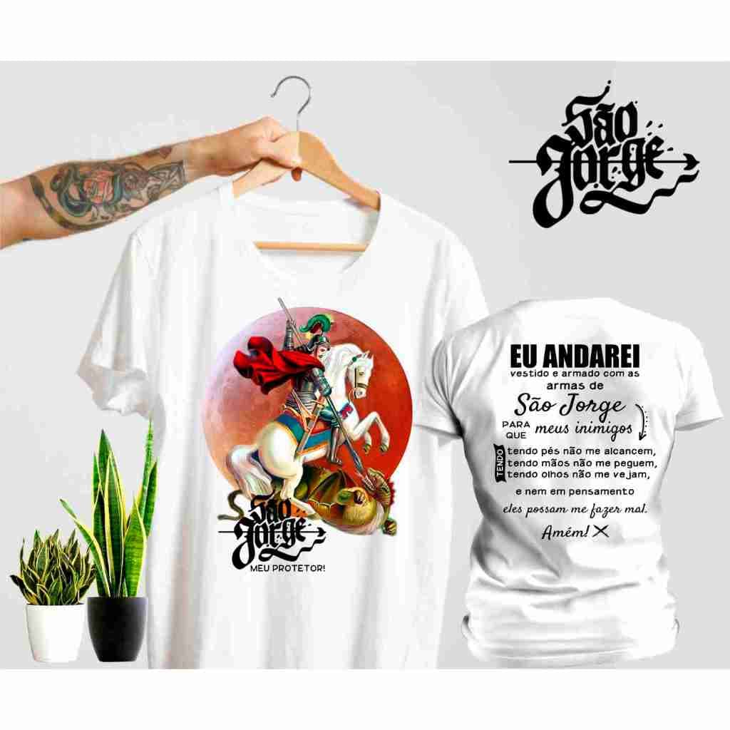 Camisa São Jorge santo guerreiro salve jorge
