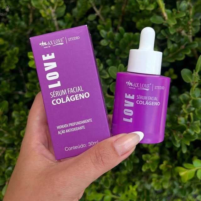 Sérum Facial Colágeno Com Ácido Hialurônico Antissinais Max Love 30ml