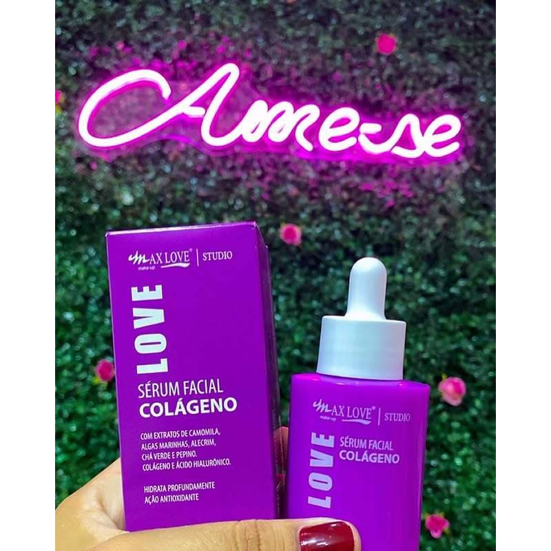 Sérum de Colágeno Facial – Hidrata e Suaviza Rugas Max Love Make Up