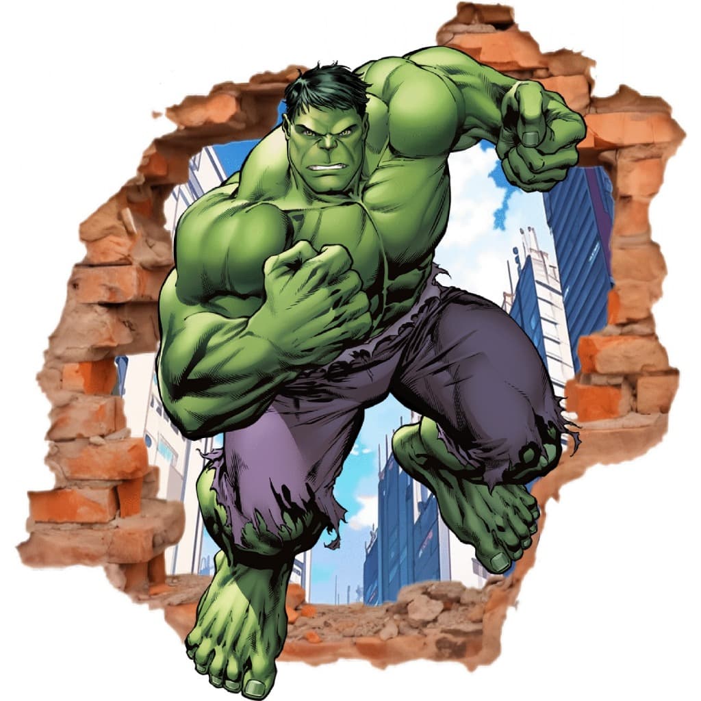 Papel de parede Hulk MODELO 2 - Avengers Vingadores Marvel 85x 85 cm