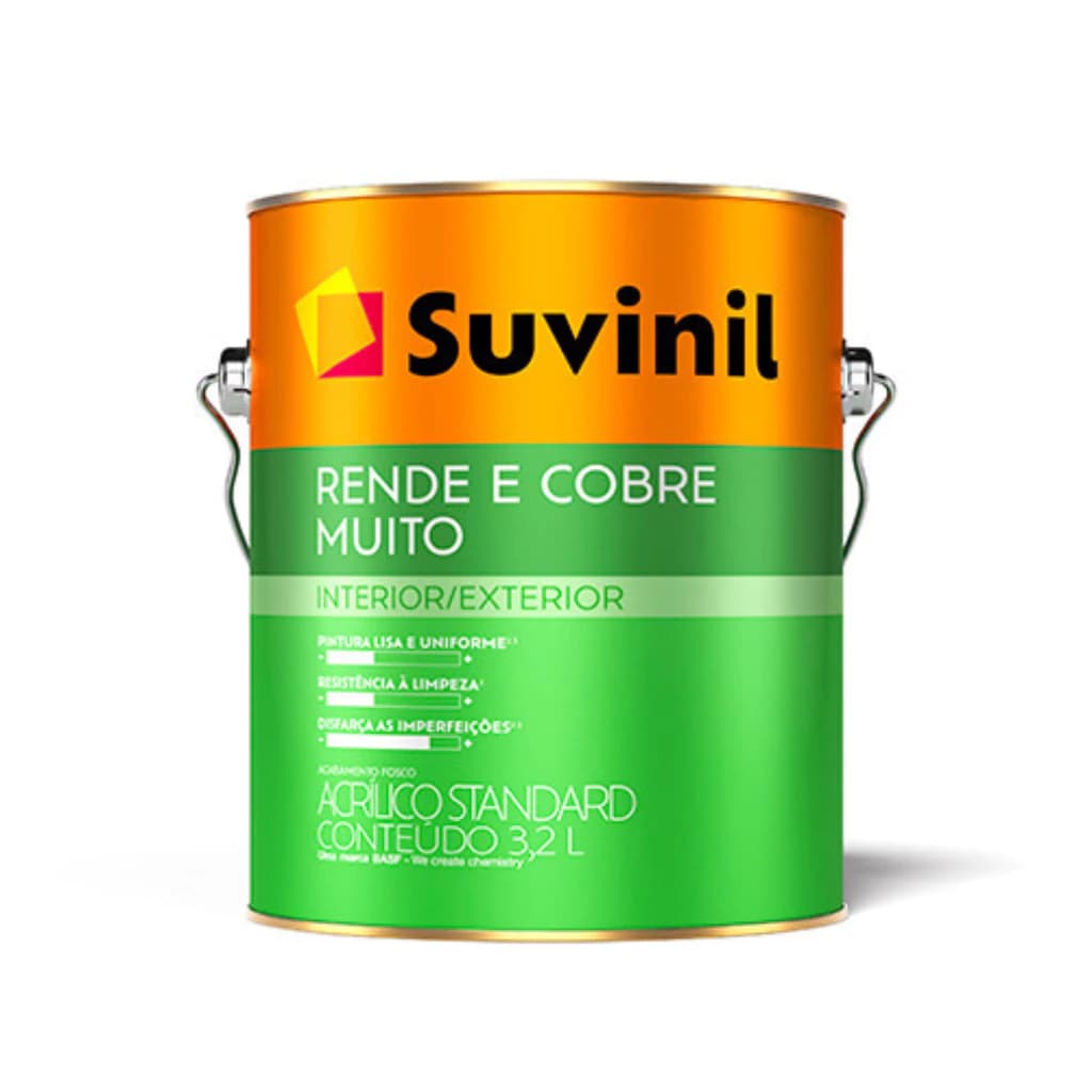 Tinta Acrílica Suvinil Cromio Rende e Cobre Muito 3,6L