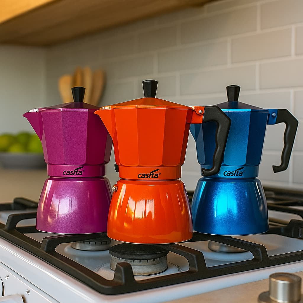 Cafeteira Italiana 300ml 6 Xícaras Em Alumínio Casita