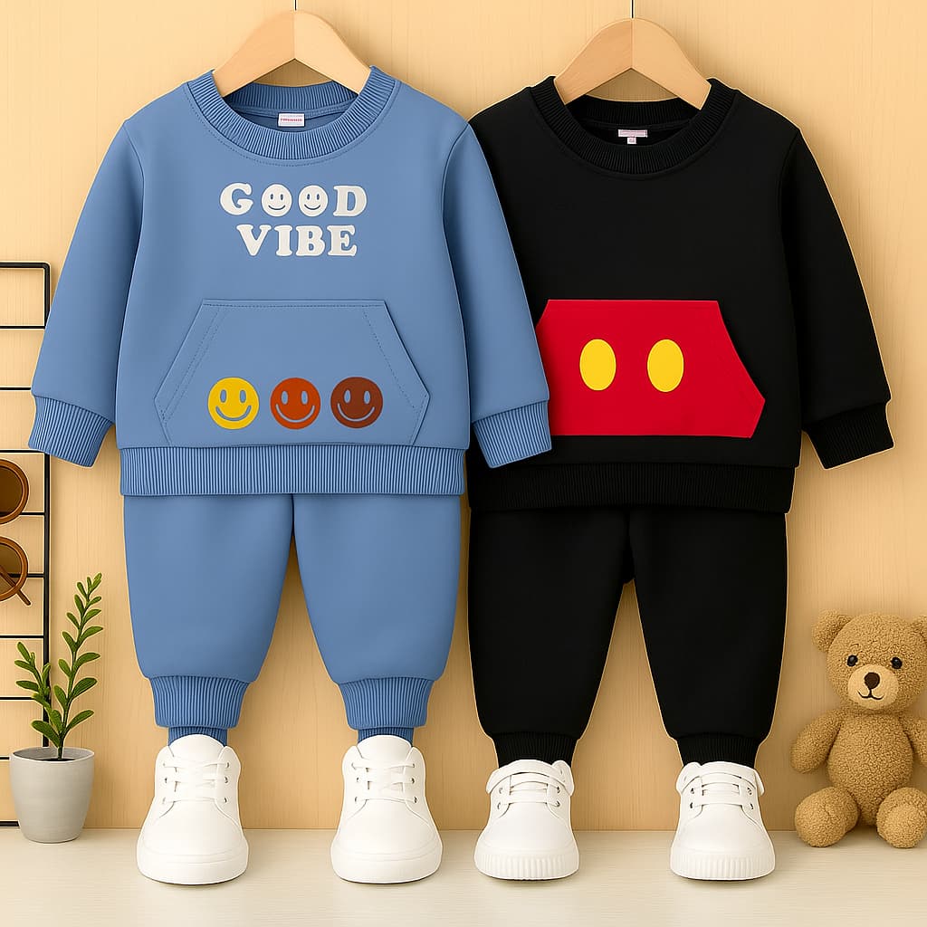 Kit 2 Conjuntos Moletom Infantil Flanelado Grosso Unissex 8 a 10 Anos