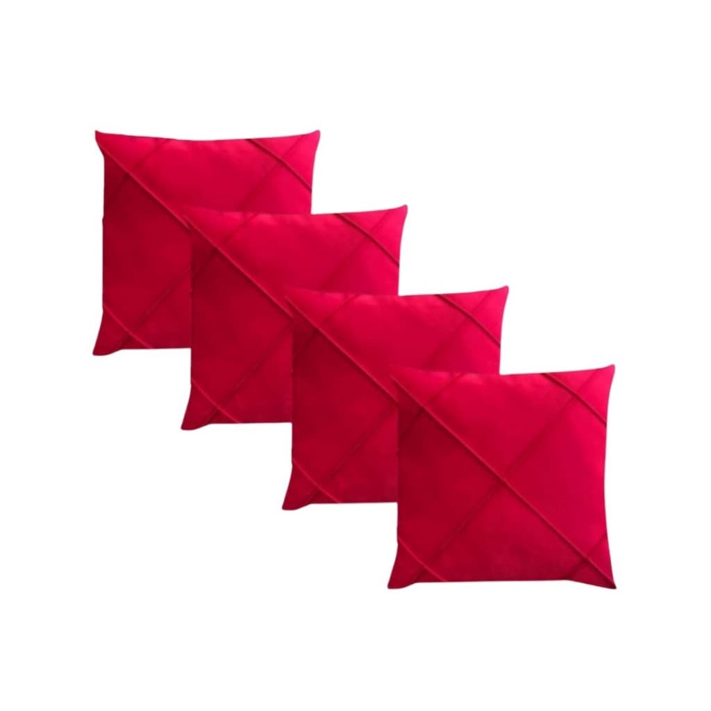 Kit de 4 Capas  De Almofadas Suede Drapeada 40x40 cm