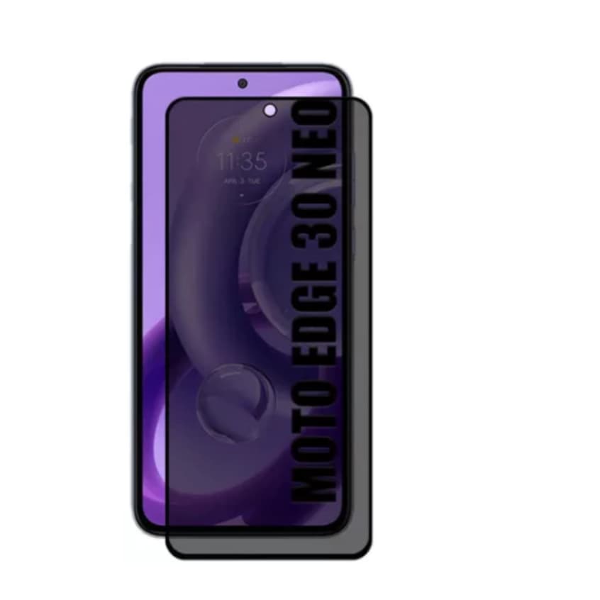Película de vidro 3D Privativa Anti Spy Motorola Edge 30 Neo / Película de privacidade