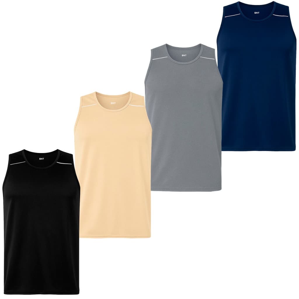 4 Regata dry-fit masculina sortidas varias cores leve confortavel respiravel alta qualidade esporte