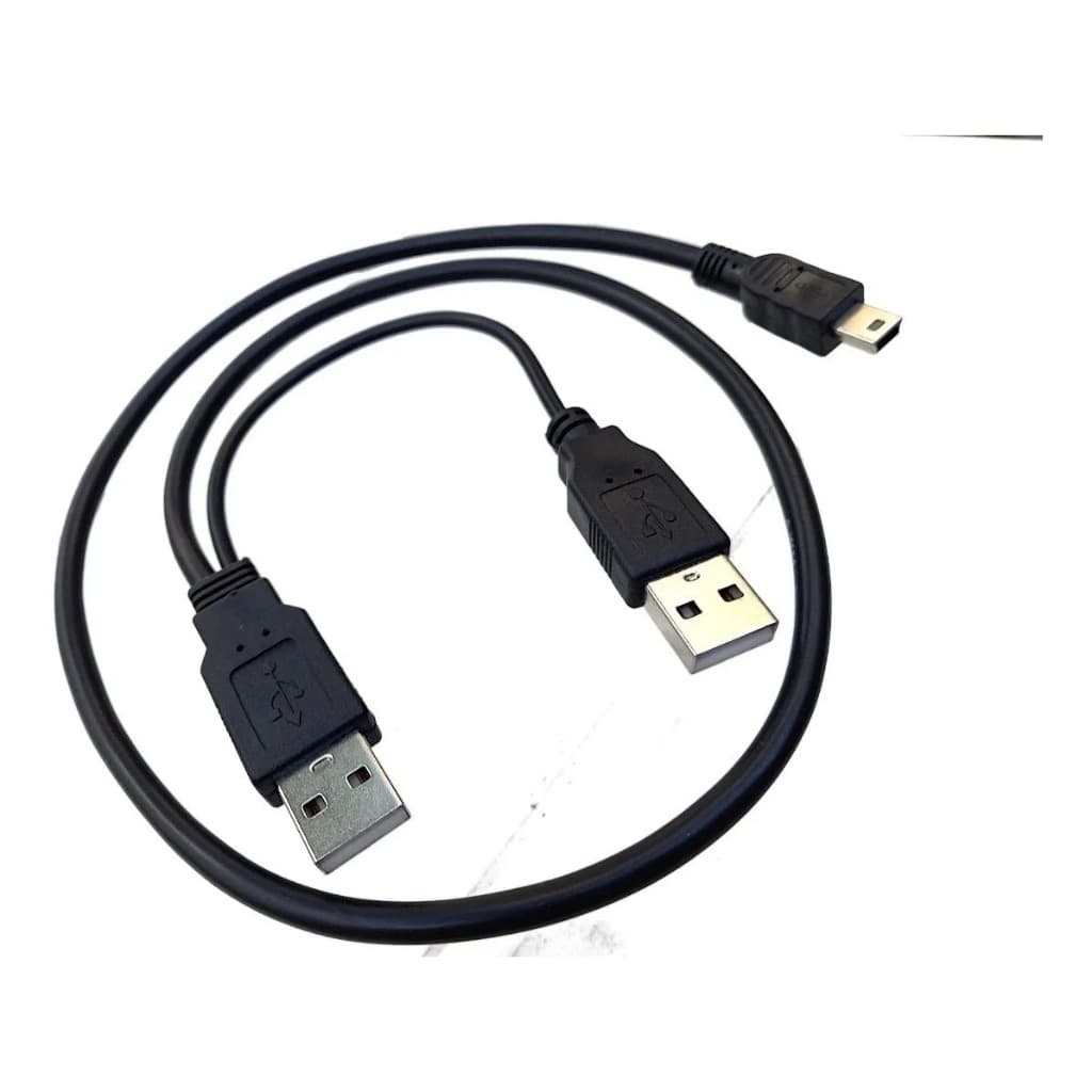 Cabo Y Usb  Para Hd Externo - 2 Usb X 1 Mini Usb