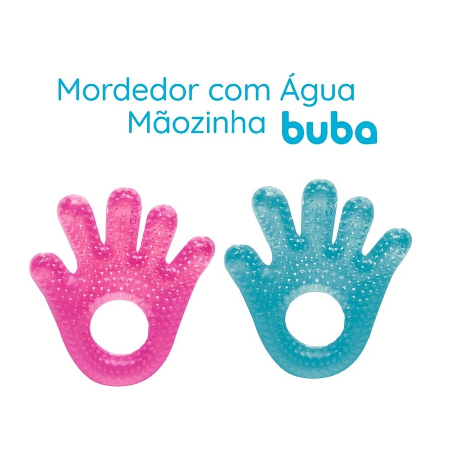 Mordedor Com Água Bebê Buba Mãozinha Gelado Alivia Gengiva
