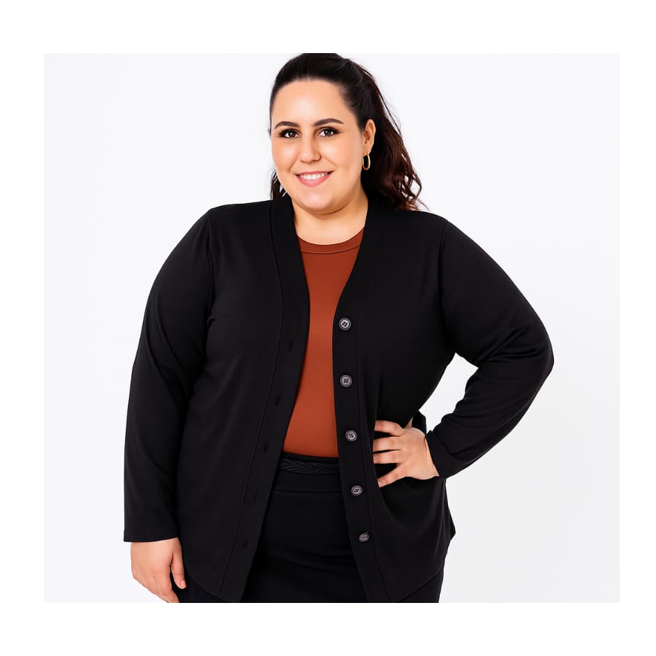 Cardigã Blusa Feminina Plus Size Lanzinha leve e Quentinha