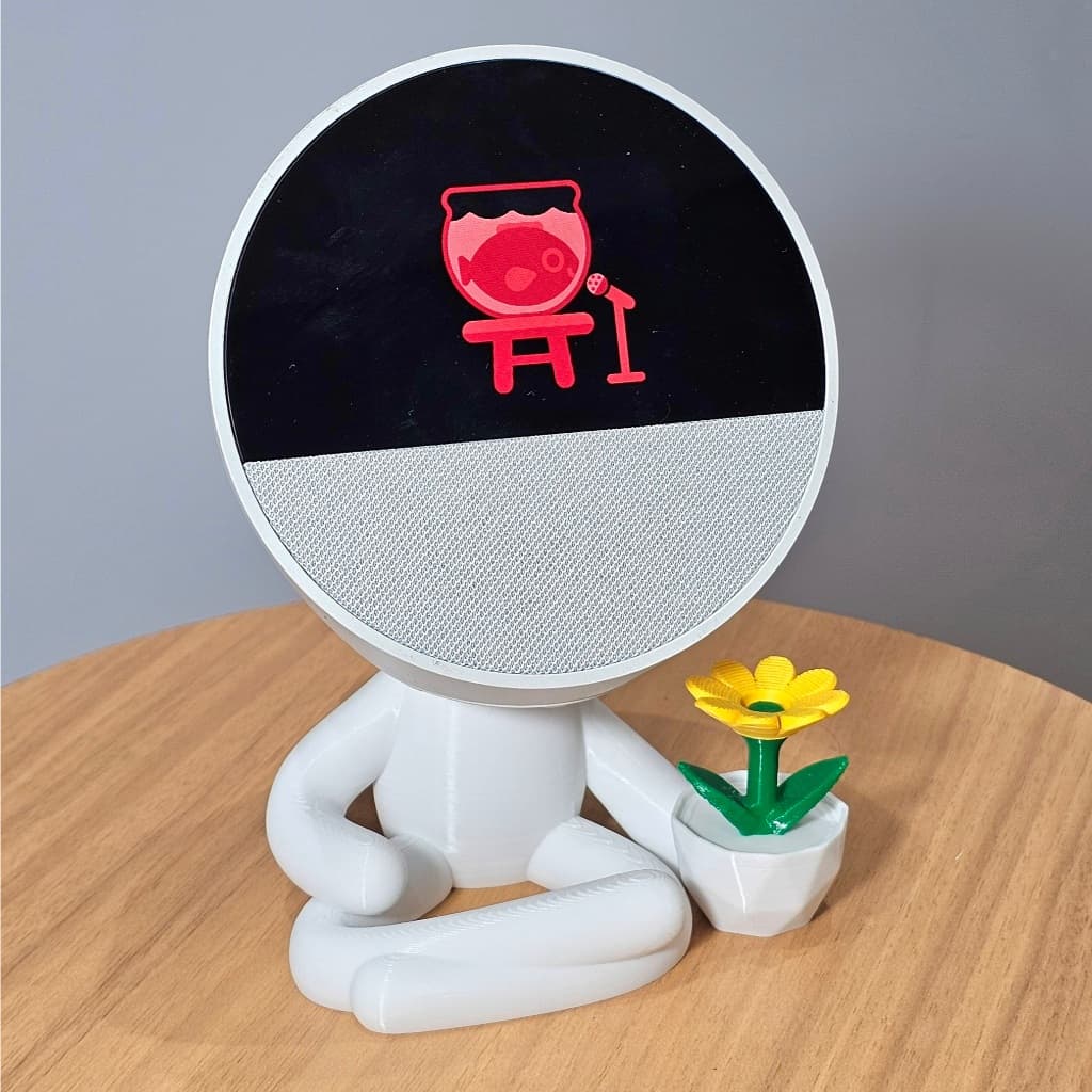 Suporte Alexa Echo SPOT Robert Flores e outros. Presente, decoração música, stand de mesa Amazon