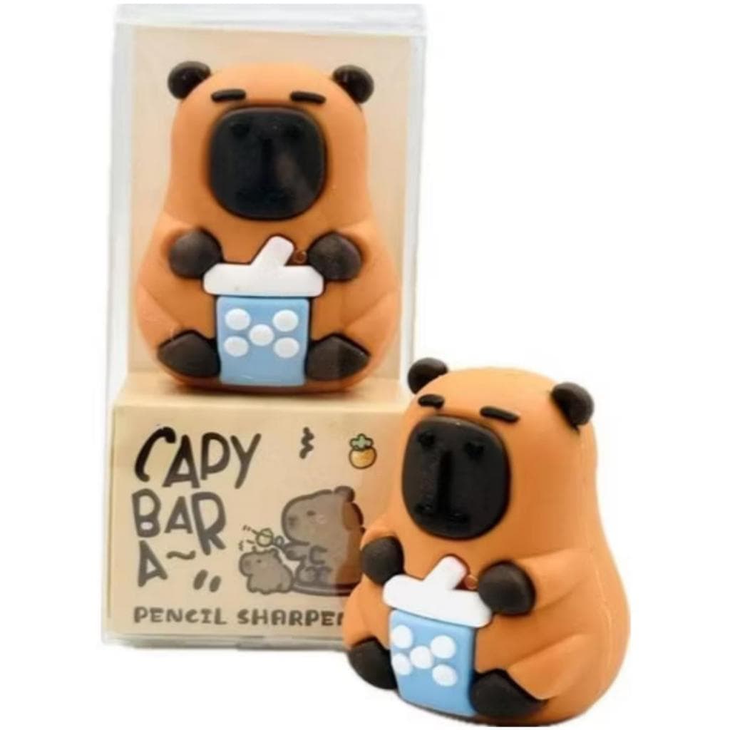 Apontador de lápis capivara - papelaria fofa