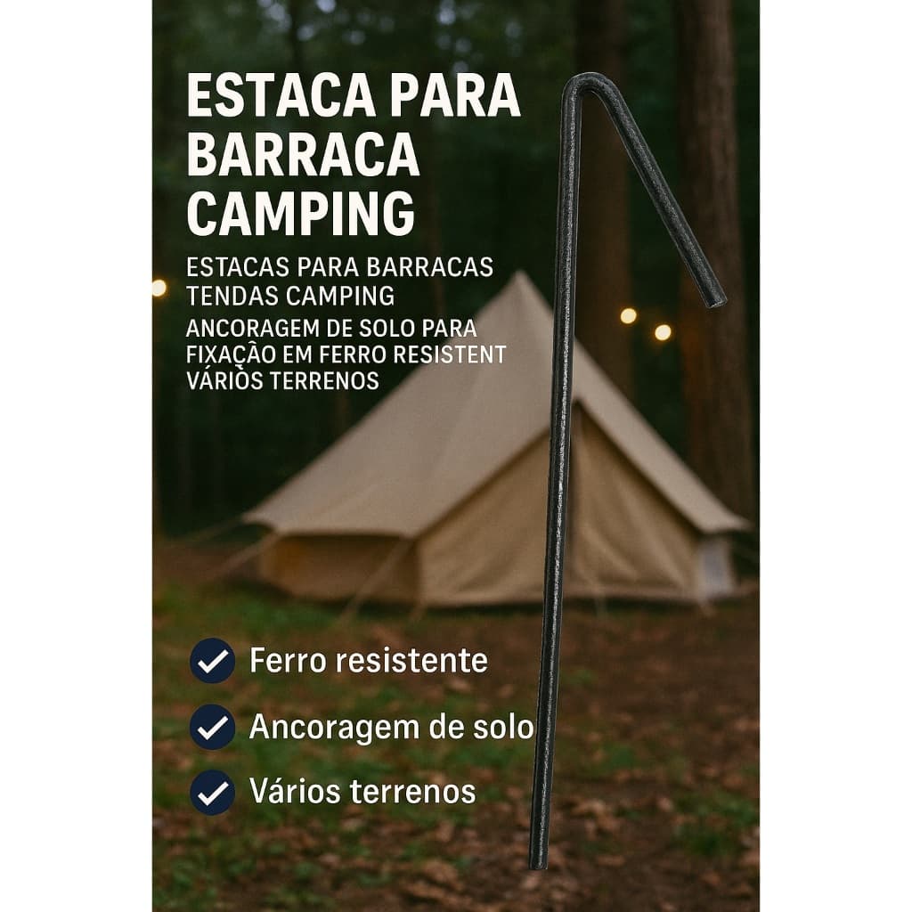 Estaca Para Barraca Camping - Fixação Forte e Segura!