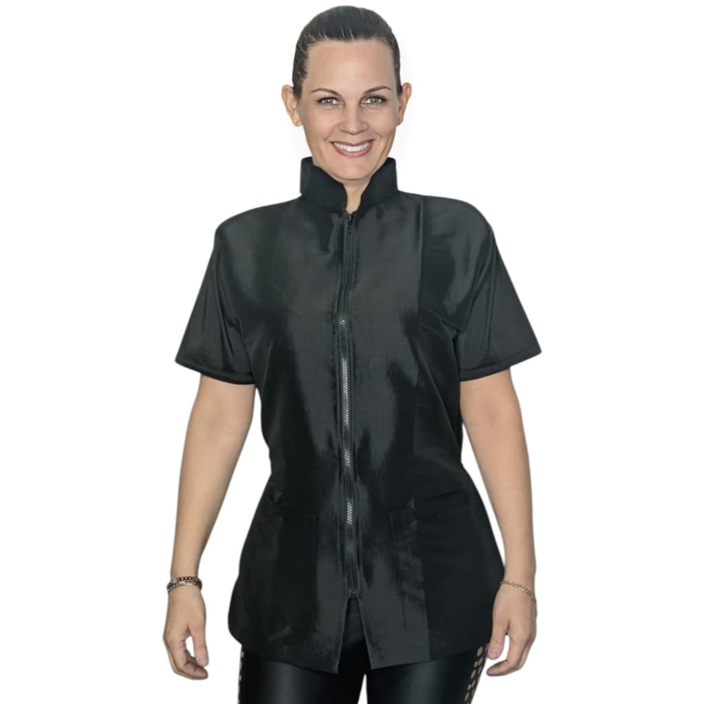 Jaleco banho e tosa anti pelos preto