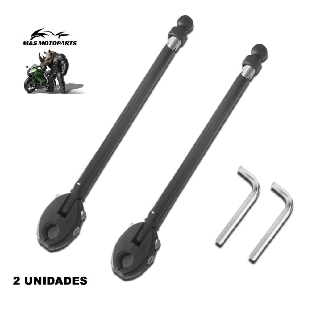 2 Antena Corta Pipa Moto Linha Cerol Abs 6 Estágios Retrovisor