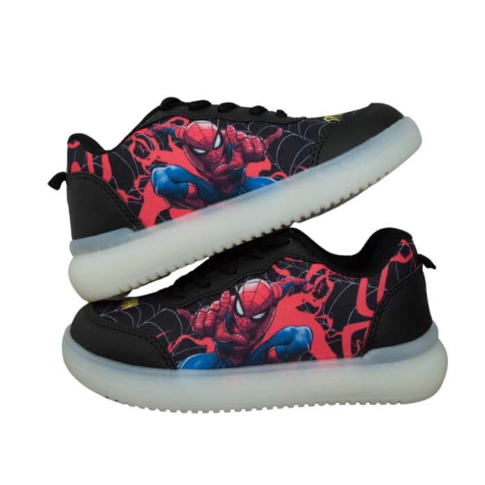 Tênis Infantil Led Homem Aranha Casual Menino