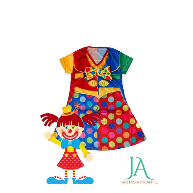 FANTASIA INFANTIL PALHACINHA VESTIDO