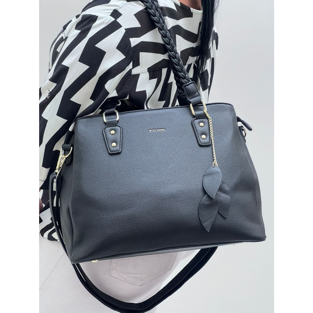 Bolsa feminina nova de grande capacidade, bolsa de ombro versátil, bolsa mensageiro moderna com 1 zíper 3 divisórias 556