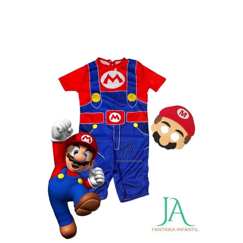 MÁRIO BROS FANTASIA INFANTIL C/ACESSÓRIO