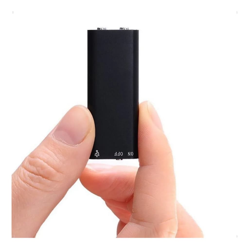 Gravador Mini Gravador Voz Som Espiao Micro Pega Traição 3 em 1 - 8GB Mp3 Wav Gravador de Voz Portátil e Prático