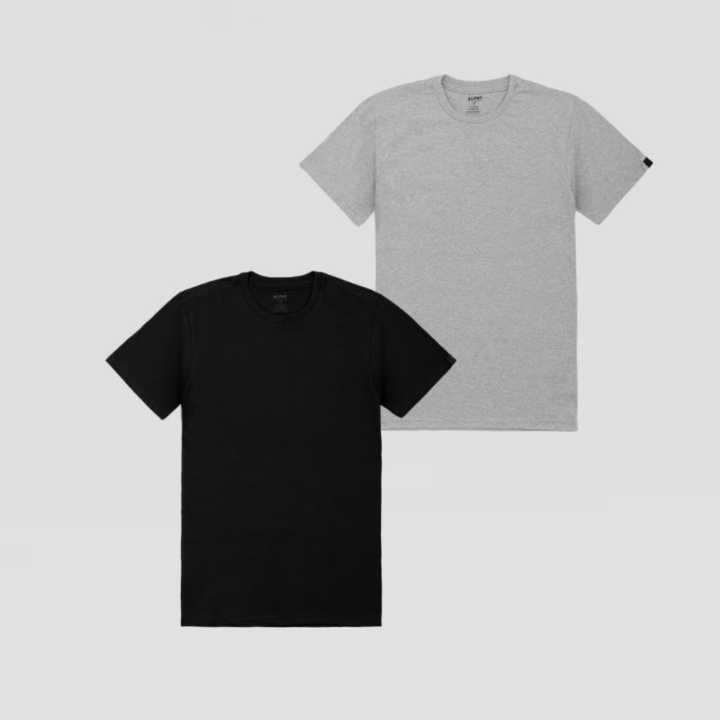 Kit 2 Camisetas Masculinas Básica Casual Academia 100% Algodão Premium