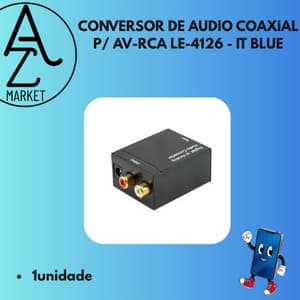 CONVERSOR DE AUDIO COAXIAL P/ AV-RCA LE-4126 - IT BLUE