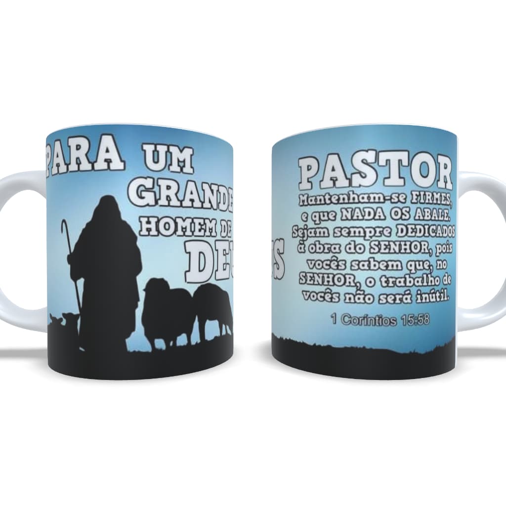 Caneca Pastor e Pastora 325 ml Porcelana