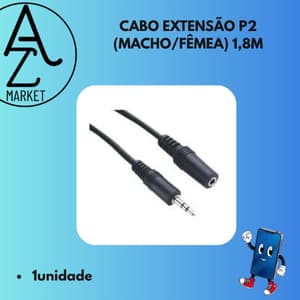 CABO EXTENSÃO P2 (MACHO/FÊMEA) 1,8M