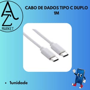 CABO DE DADOS TIPO C DUPLO 1M