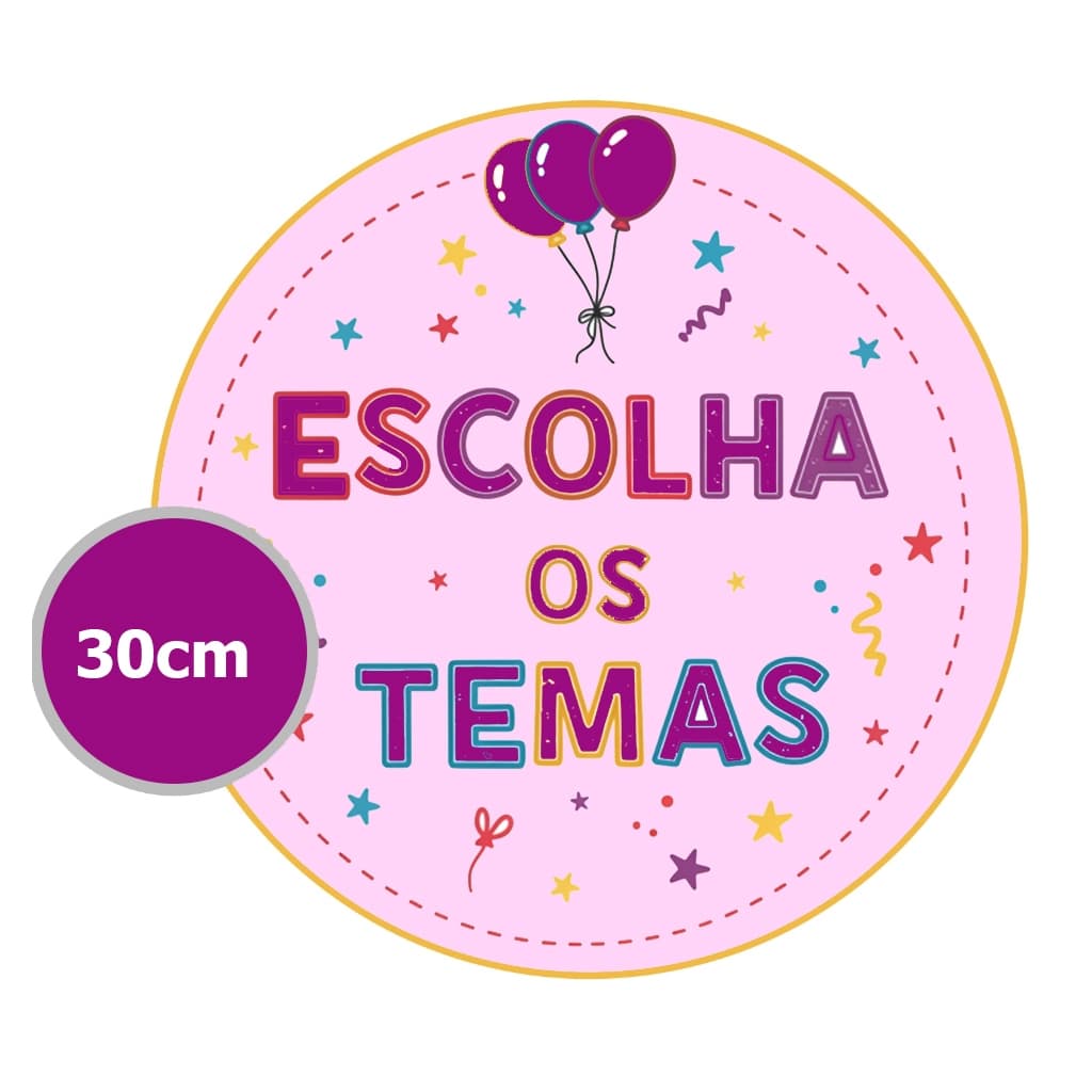 Kit 10 Painéis de Mesa Sousplat de 30cm - Escolha do Catálogo - Painéis Redondos