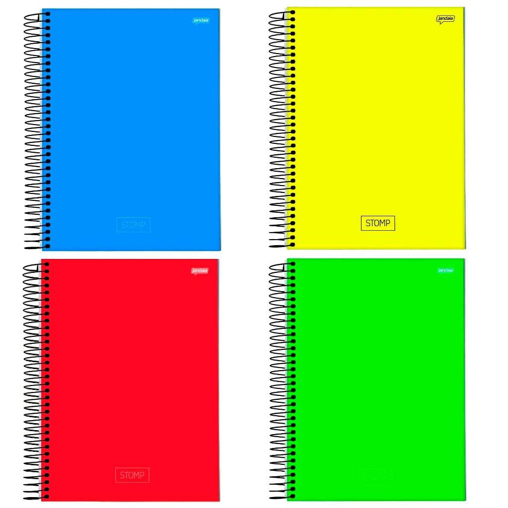 CADERNO 1/4 CAPA DURA 96 FOLHAS STOMP JANDAIA