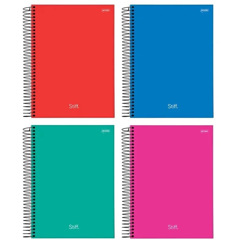 CADERNO UNIVERSITÁRIO ESPIRAL CAPA DURA 1 MATÉRIA 80 FOLHAS STIFF JANDAIA