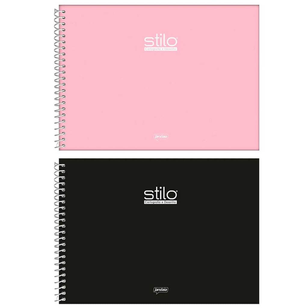 CADERNO CARTOGRAFIA ESPIRAL CAPA DURA 80 FOLHAS STILO JANDAIA