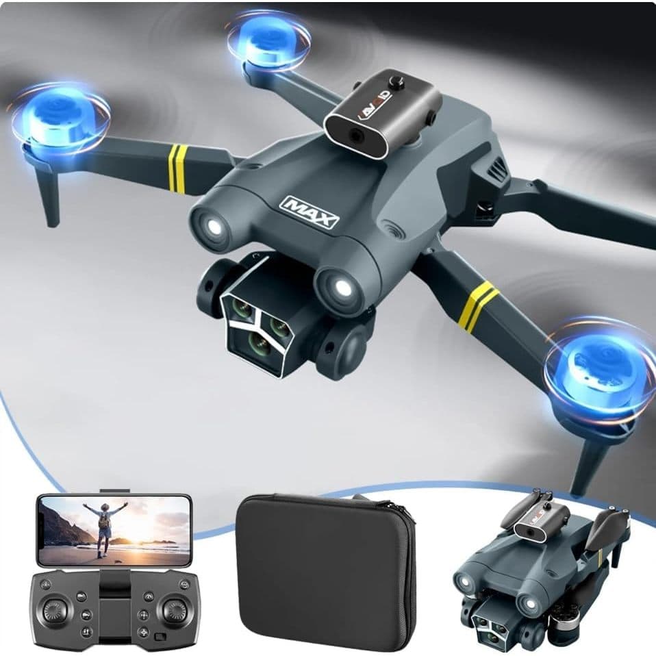 Drone Profissional 8K Com 3 Câmeras Fotografia Aérea Quadricóptero FPV com Motor Sem Escovas