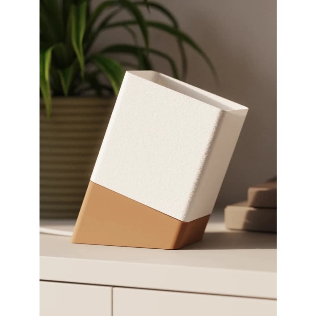 Luminária Abajur Decorativa Minimalista Retangular de Mesa Cabeceira Escrivaninha c Lâmpada Inclusa
