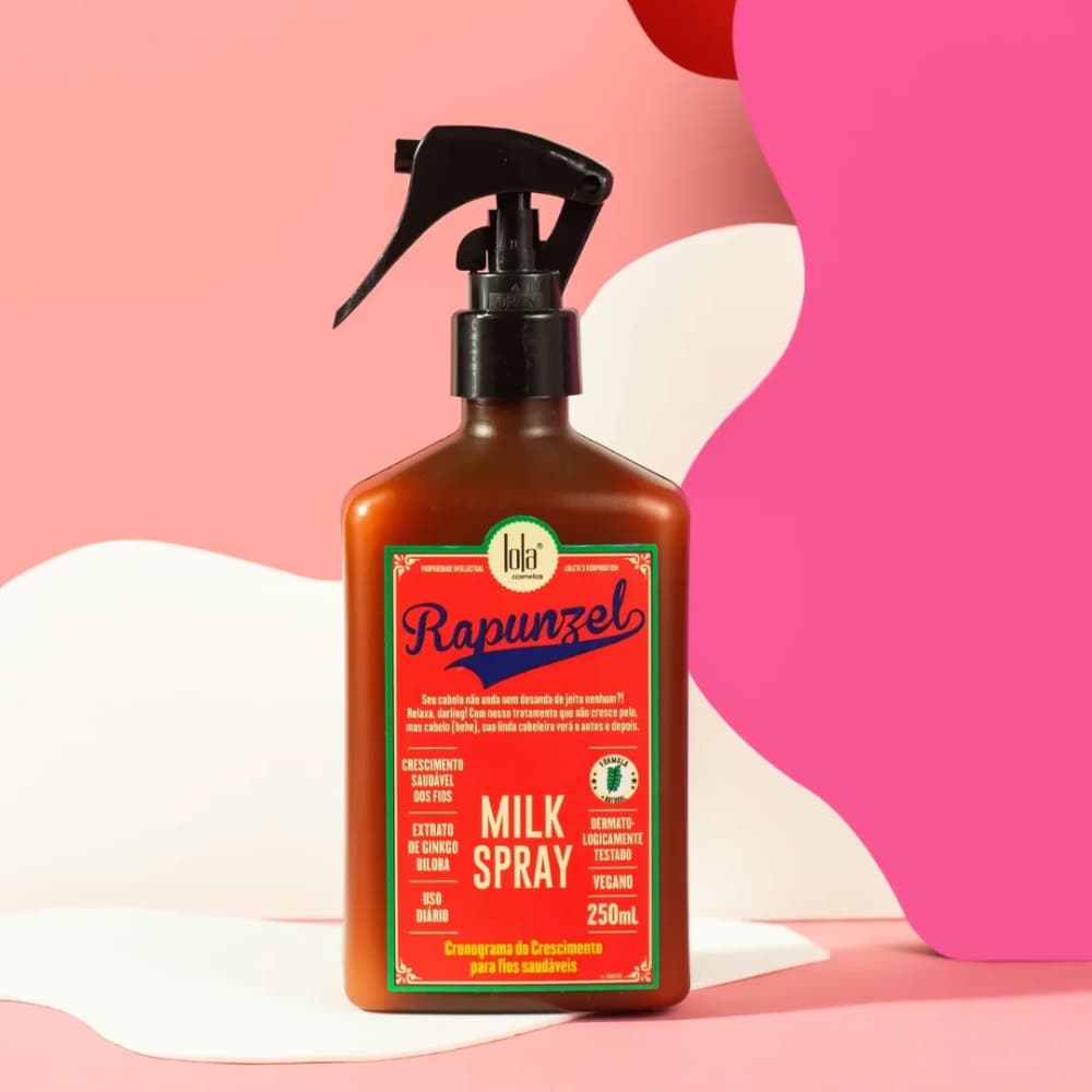 Condicionador Spray Rapunzel Milk Lola Leave-in Capilar 250ml Crescimento Acelerado Fortalecimento Cabelo Fio Saudável