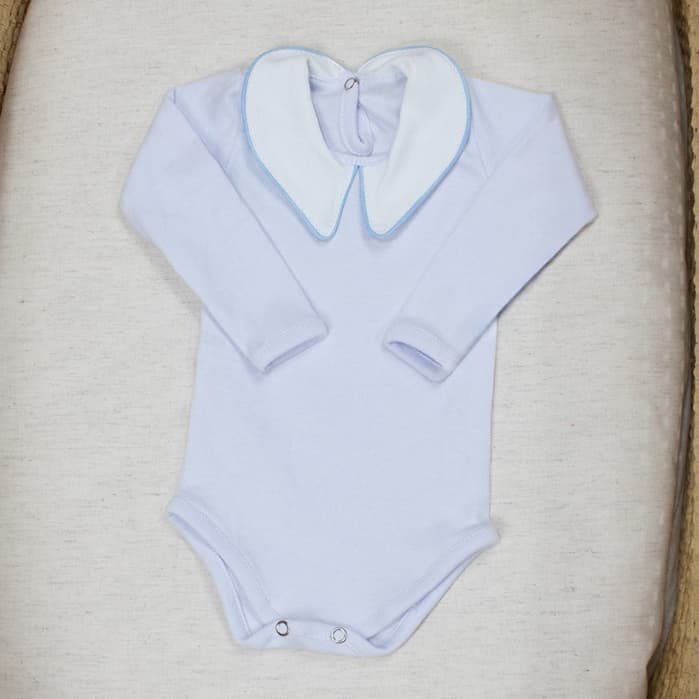 Body Bebe Luxo Gola Social menino masculino azul bebê Premium 100% algodão Maternidade