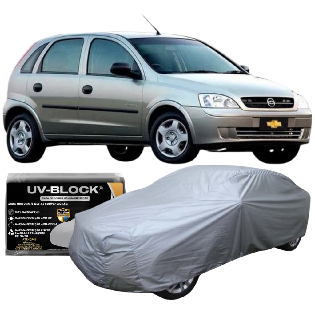 Capa Cobrir Carro Corsa Hatch Lona Protetora Impermeável Sol e Chuva