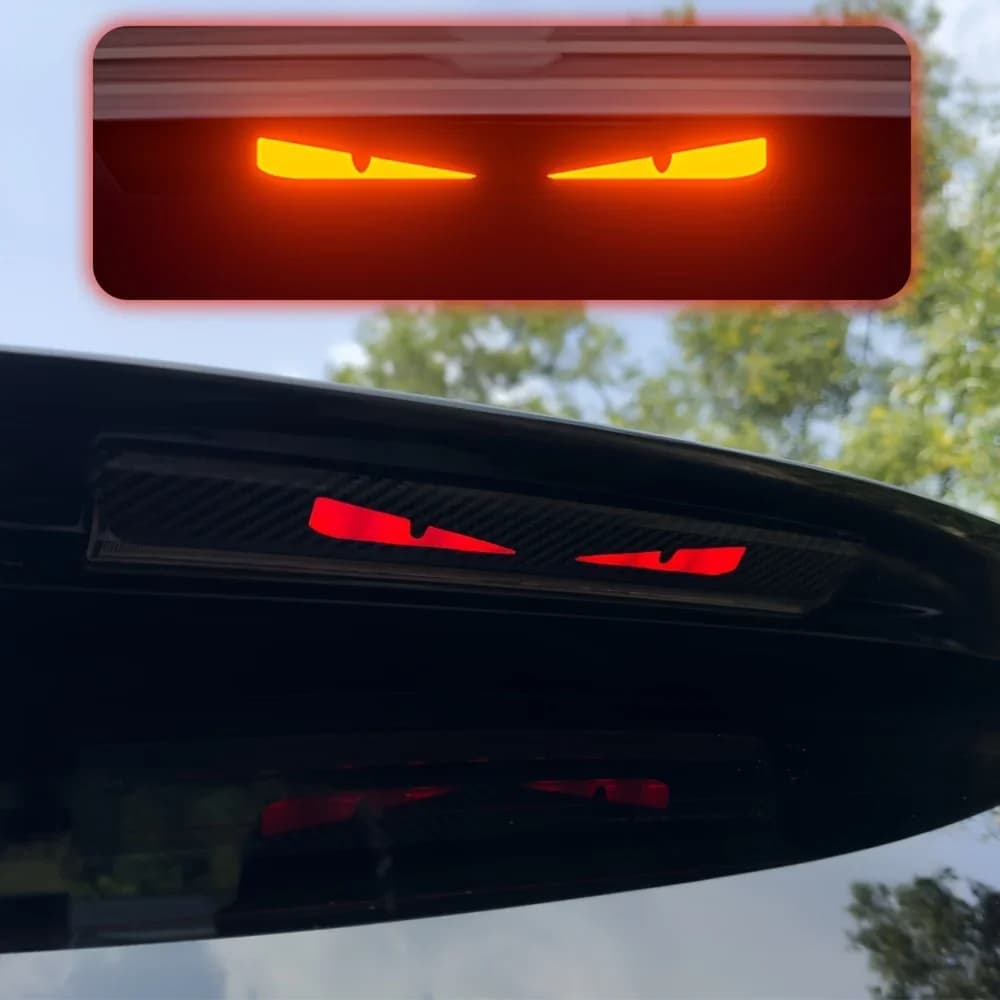 Adesivo de luz traseira de carro Monster Estilo Agressivo, Toque Único no Seu Carro