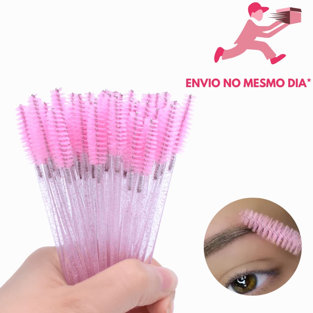 Kit 25 pcs Escovinhas de Cilios ou Design de Sobrancelhas
