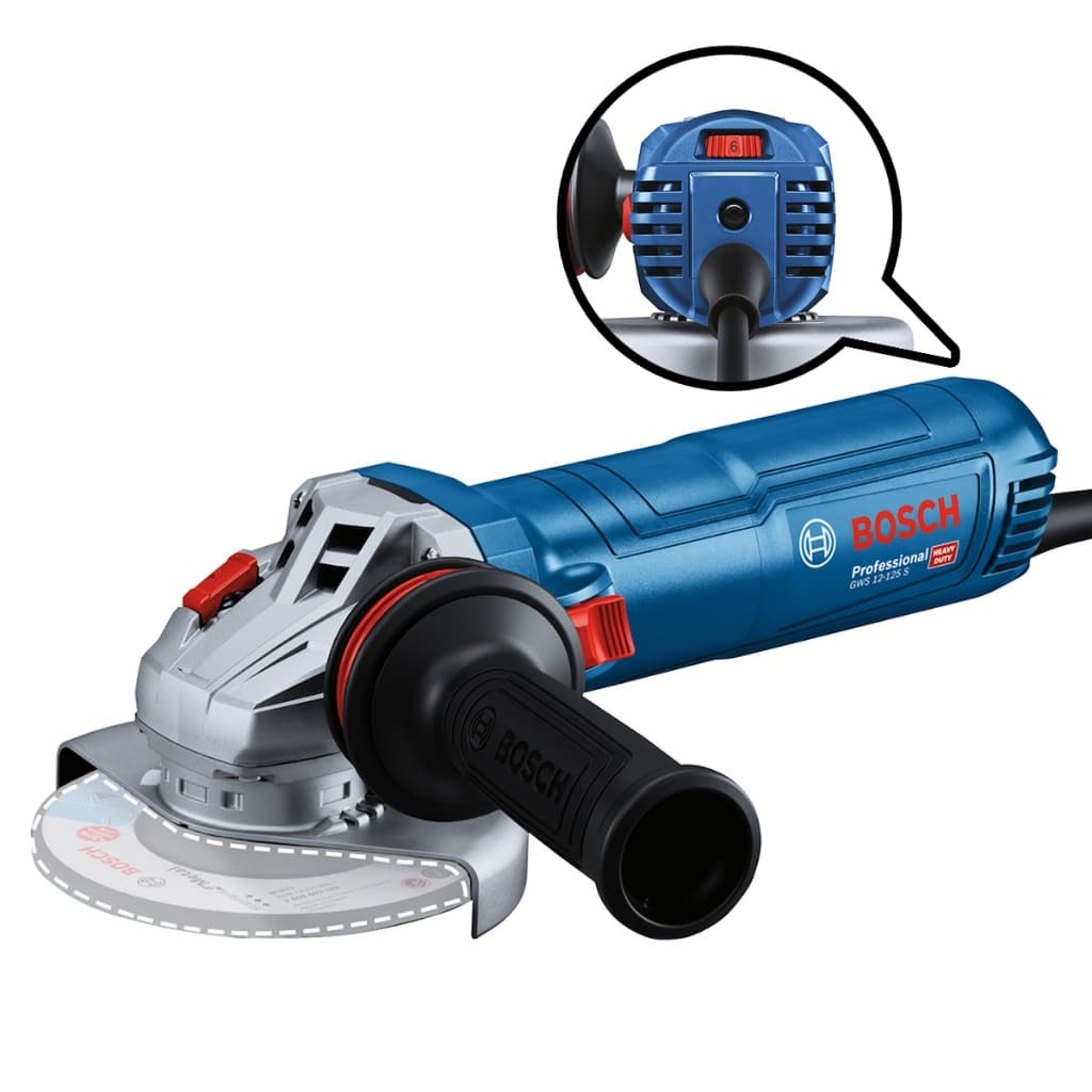 Esmerilhadeira GWS 12-125 S Bosch 1200W Contr. de Velocidade 5" de 220V