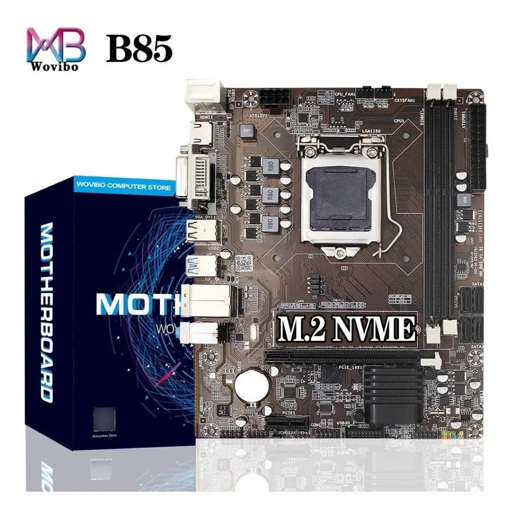 Placa Mãe B85 Lga1150 Ddr3 P/ 4ªger - Suporte Nvme M.2 Ssd