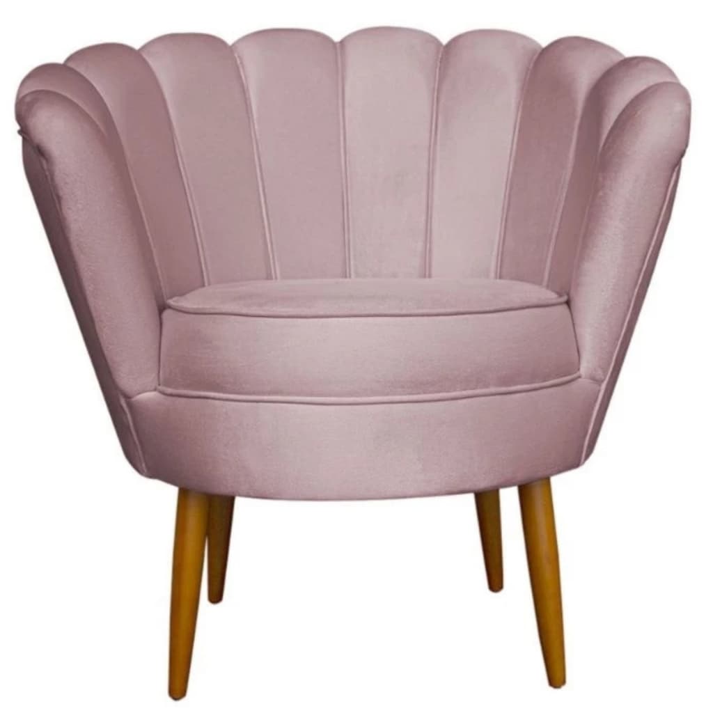 Poltrona Decorativa Pétala para Recepção e Sala de Estar Veludo