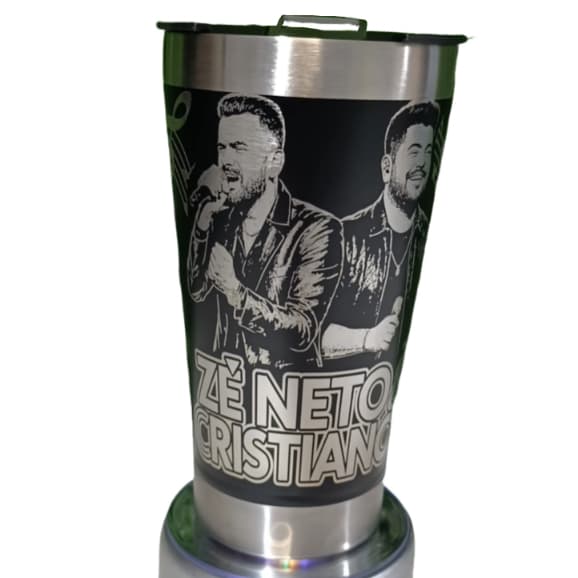 Copo Térmico Personalizado a Laser Tema Zé Neto e Cristiano